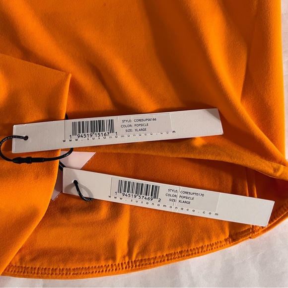 Susana Monaco Essential Crop Tube Top & Slim Miniskirt Set Extra Large Popsicle - Picture 13 of 14